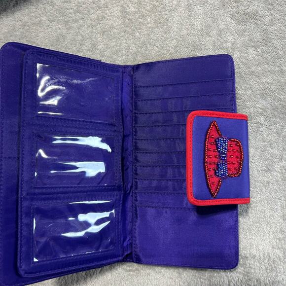 Lot of 3 Red Hat Society Purse Wallet Bag  in Red & Purple W/Red Hat Emblem - Picture 5 of 12